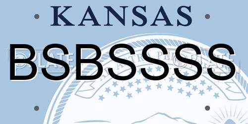 BSBSSSS Kansas License Plate