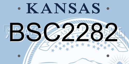 BSC2282 Kansas License Plate