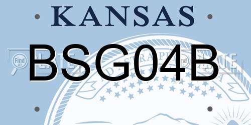 BSG04B Kansas License Plate