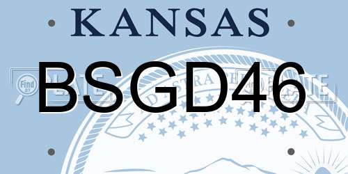 BSGD46 Kansas License Plate