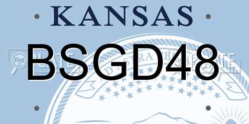 BSGD48 Kansas License Plate