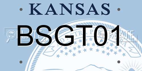 BSGT01 Kansas License Plate