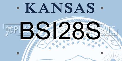 BSI28S Kansas License Plate