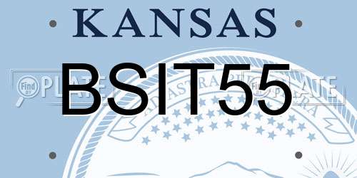 BSIT55 Kansas License Plate