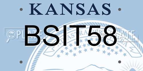 BSIT58 Kansas License Plate