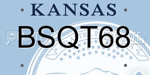 BSQT68 Kansas License Plate