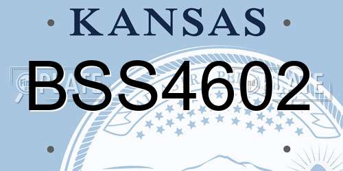 BSS4602 Kansas License Plate