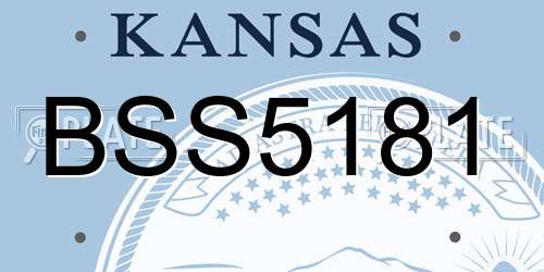 BSS5181 Kansas License Plate