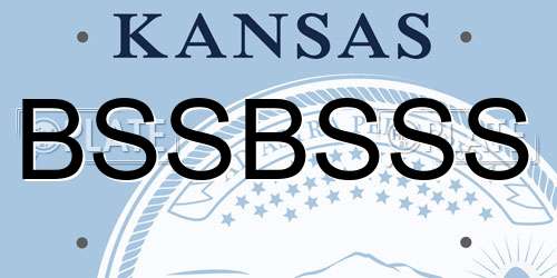 BSSBSSS Kansas License Plate