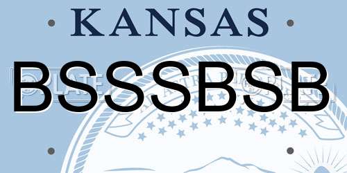 BSSSBSB Kansas License Plate