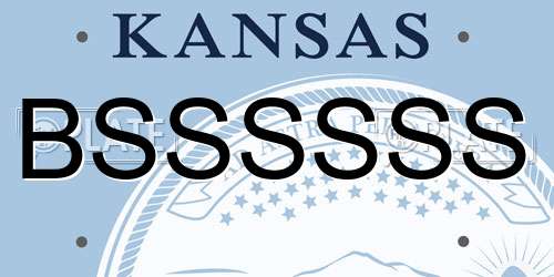 BSSSSSS Kansas License Plate