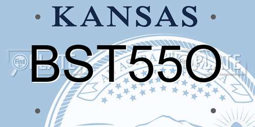 BST55O Kansas License Plate