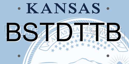 BSTDTTB Kansas License Plate
