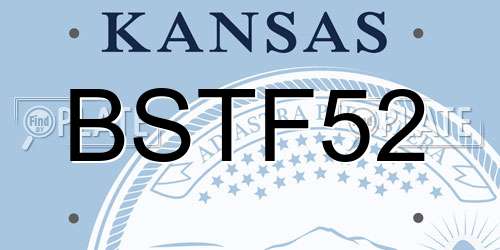 BSTF52 Kansas License Plate
