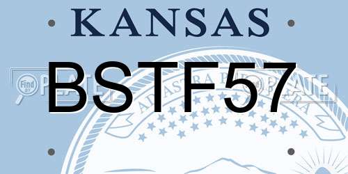 BSTF57 Kansas License Plate
