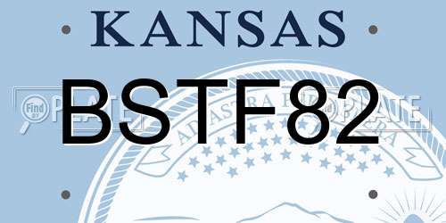 BSTF82 Kansas License Plate