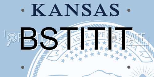 BSTITIT Kansas License Plate