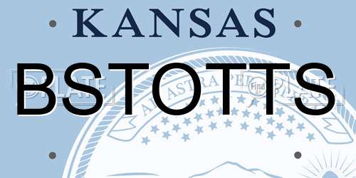 BSTOTTS Kansas License Plate