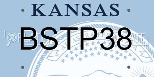 BSTP38 Kansas License Plate