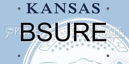 BSURE Kansas License Plate