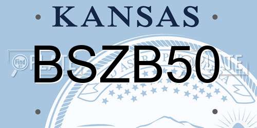 BSZB50 Kansas License Plate