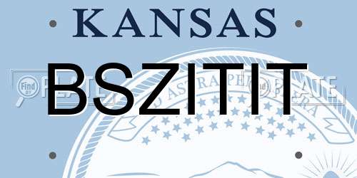 BSZITIT Kansas License Plate