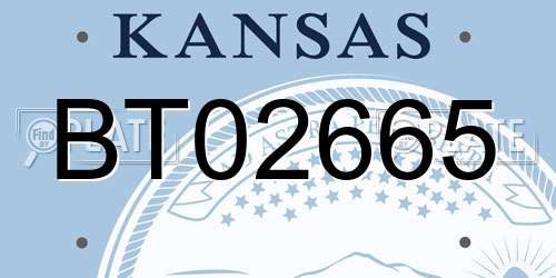 BT02665 Kansas License Plate