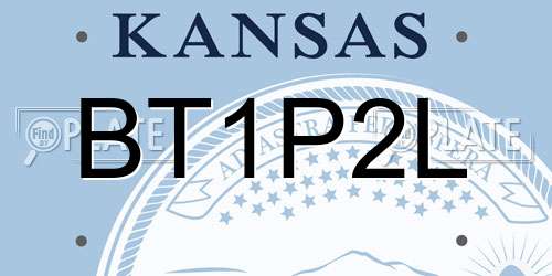 BT1P2L Kansas License Plate