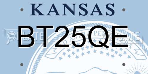 BT25QE Kansas License Plate