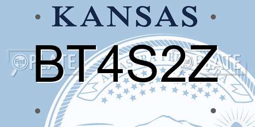 BT4S2Z Kansas License Plate
