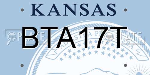 BTA17T Kansas License Plate