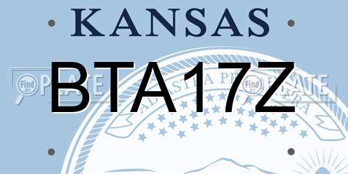 BTA17Z Kansas License Plate