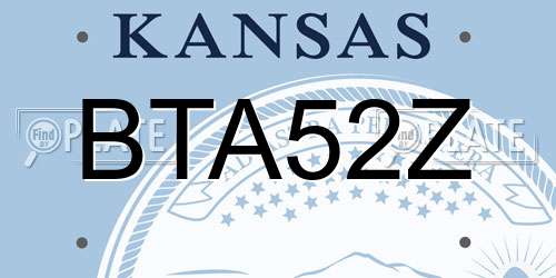 BTA52Z Kansas License Plate