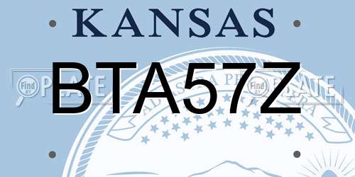 BTA57Z Kansas License Plate