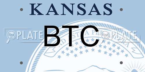 BTC Kansas License Plate