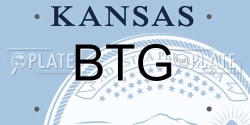BTG Kansas License Plate