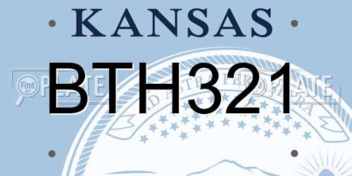 BTH321 Kansas License Plate