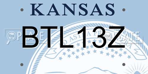 BTL13Z Kansas License Plate