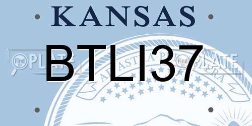 BTLI37 Kansas License Plate
