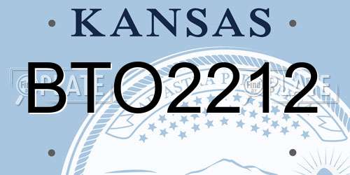 BTO2212 Kansas License Plate