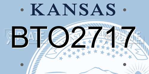 BTO2717 Kansas License Plate