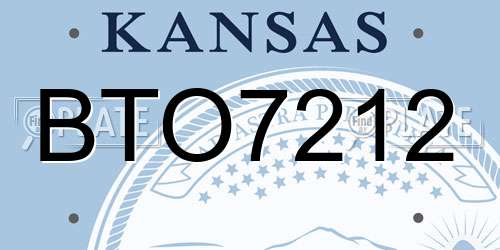 BTO7212 Kansas License Plate