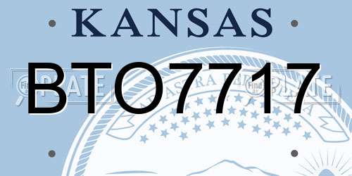 BTO7717 Kansas License Plate