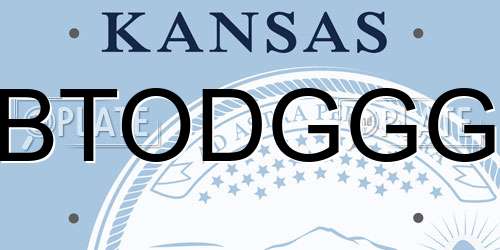 BTODGGG Kansas License Plate