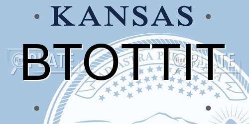 BTOTTIT Kansas License Plate