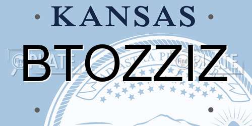 BTOZZIZ Kansas License Plate