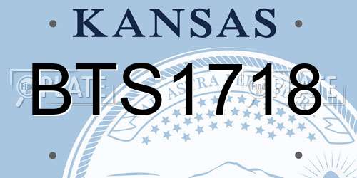 BTS1718 Kansas License Plate