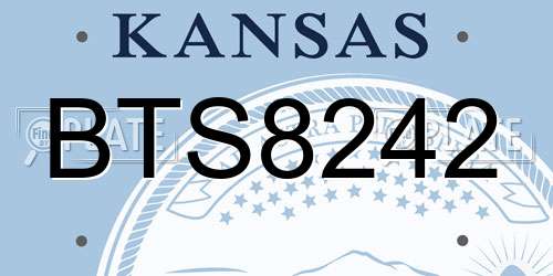 BTS8242 Kansas License Plate
