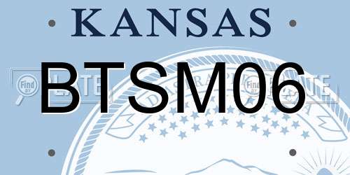 BTSM06 Kansas License Plate