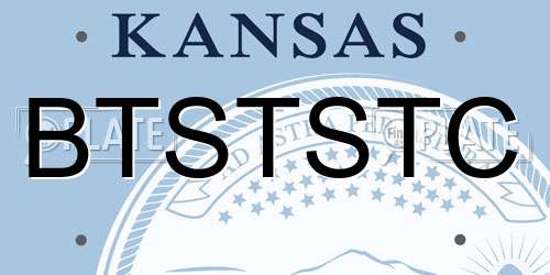 BTSTSTC Kansas License Plate